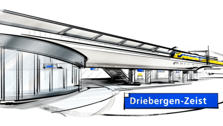 Tekening van station Driebergen Zeist